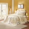 Betty Oversized Yellow Floral Quilt and Ruffle Quilted Sham, , large