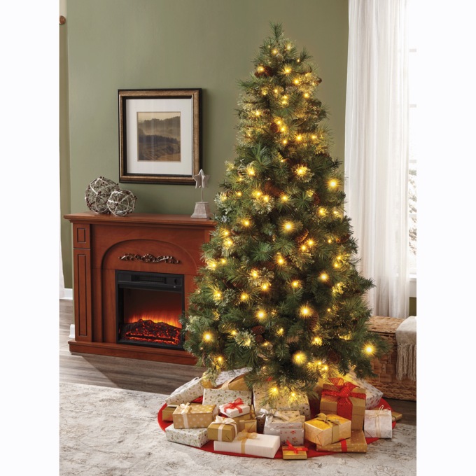 6-Foot Cashmere and Pinecone Christmas Tree, , large