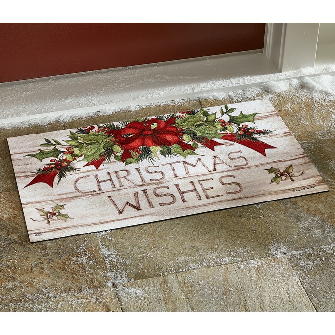 Christmas Wishes Indoor Outdoor Mat 30 X 18 Country Door Christmas Wishes Indoor Outdoor Mat