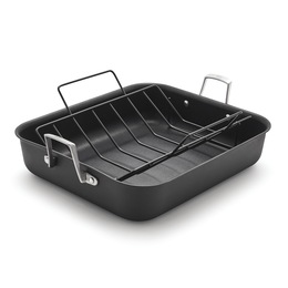 Calphalon Hard-Anodized 16&quot; Roasting Pan with Rack, , large
