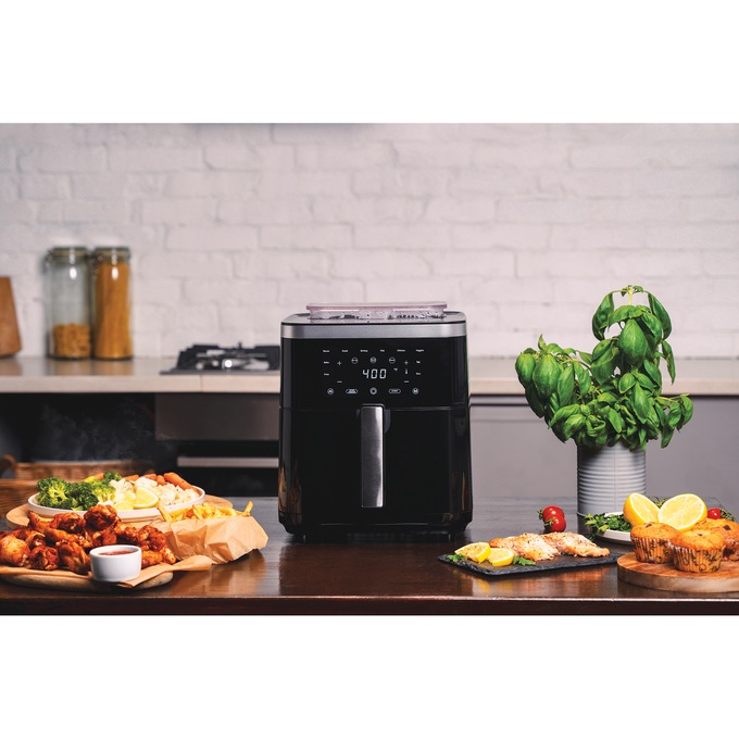 Guy Fieri Flavortown 6.5-Quart Steam Air Fryer, Black, large