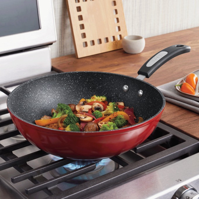 The Rock Stir Fry Pan, Red, large