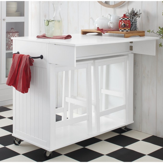 Miller Kitchen Island With Stools, , large