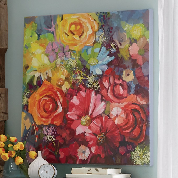 Springtime Brights Floral Canvas Country Door