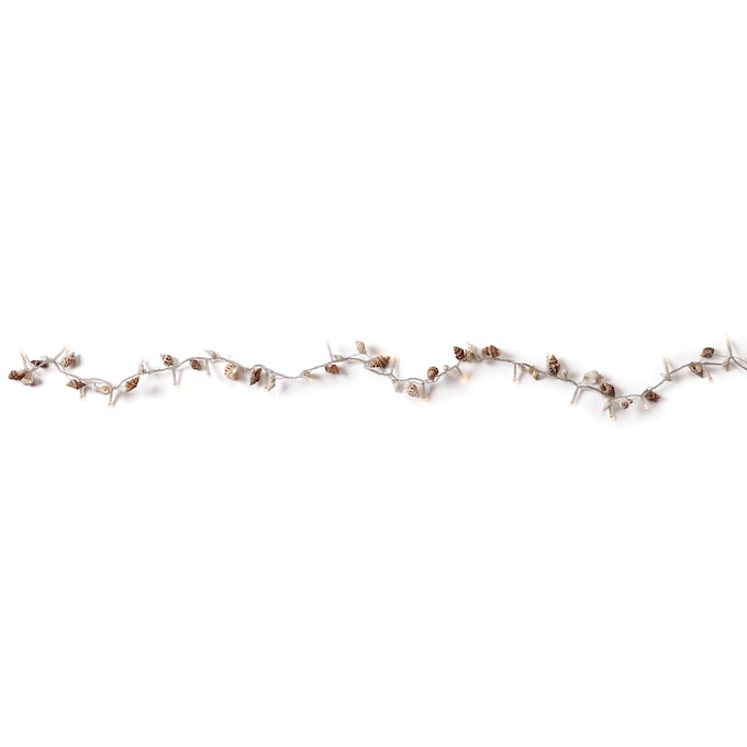 Lit Coastal Seashells Garland, Multi, large