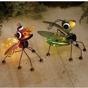 Solar Butterfly or Grasshopper Figurine, , large