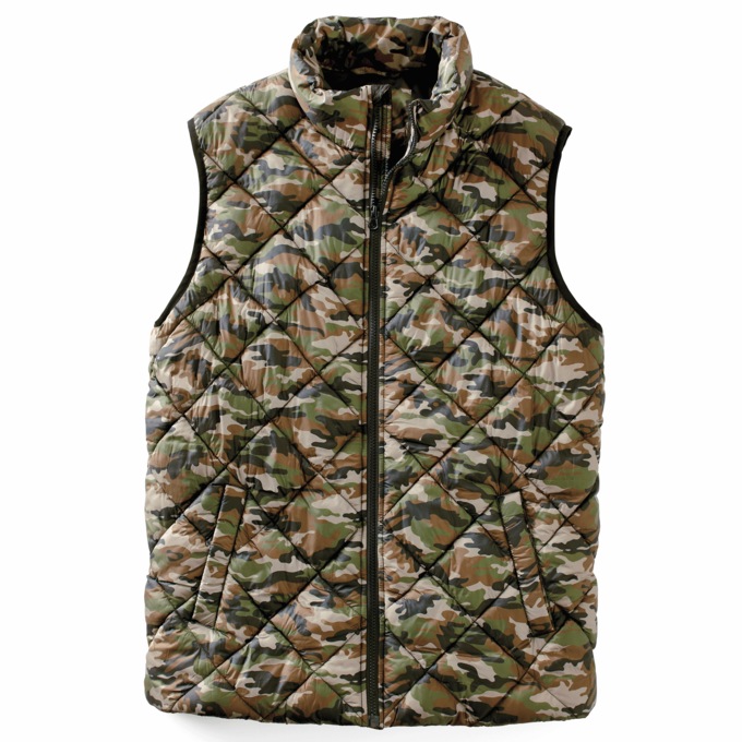 Men's Light Puffer Vest, Camo, large