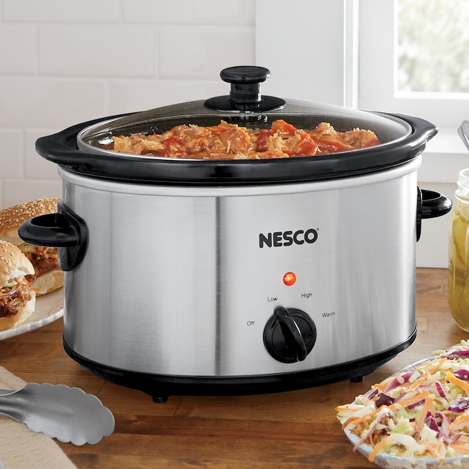  NESCO SC-4-25, Slow Cooker, 4 Quart, Silver: Home & Kitchen