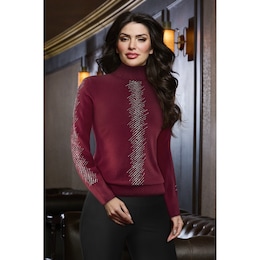 Courtney Sequin Turtleneck, , large