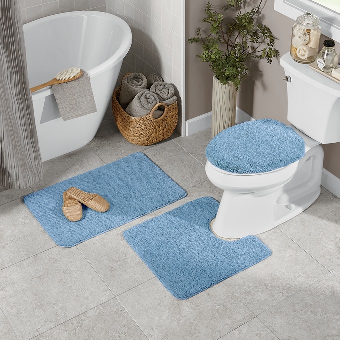 Mayfair 3-Piece Bath Mat Set, , large