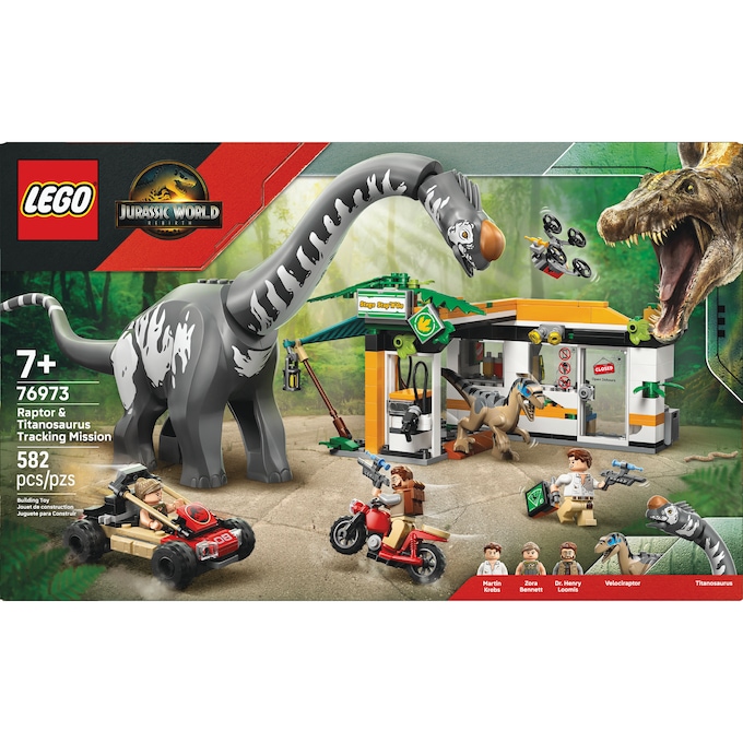 LEGO Jurassic World Raptor & Titanosaurus Tracking Mission, , large