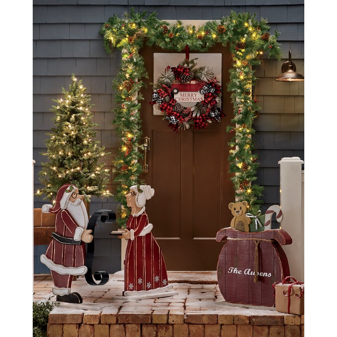 Chunky Wood Cutouts Christmas Sack, , large