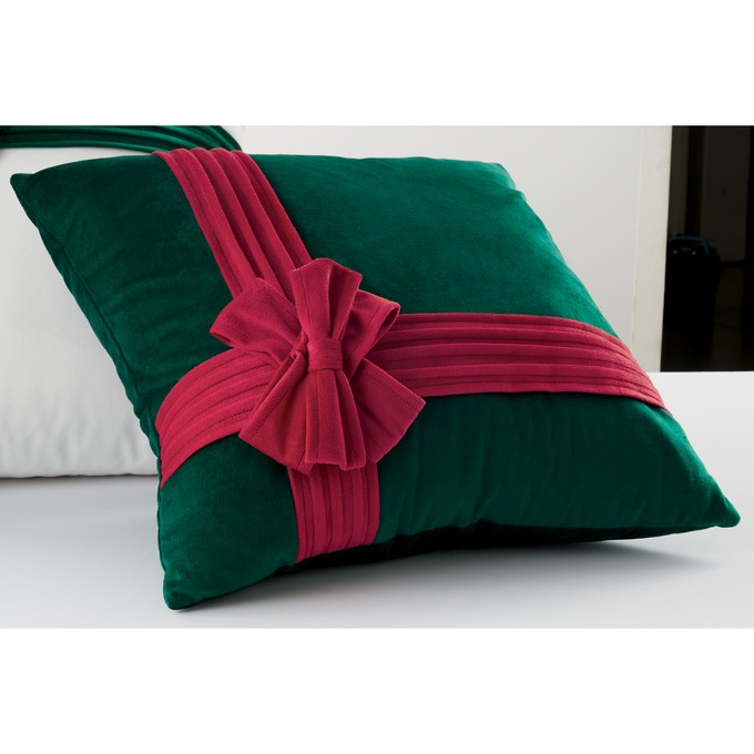 Christmas Present Accent Pillow, Green, large