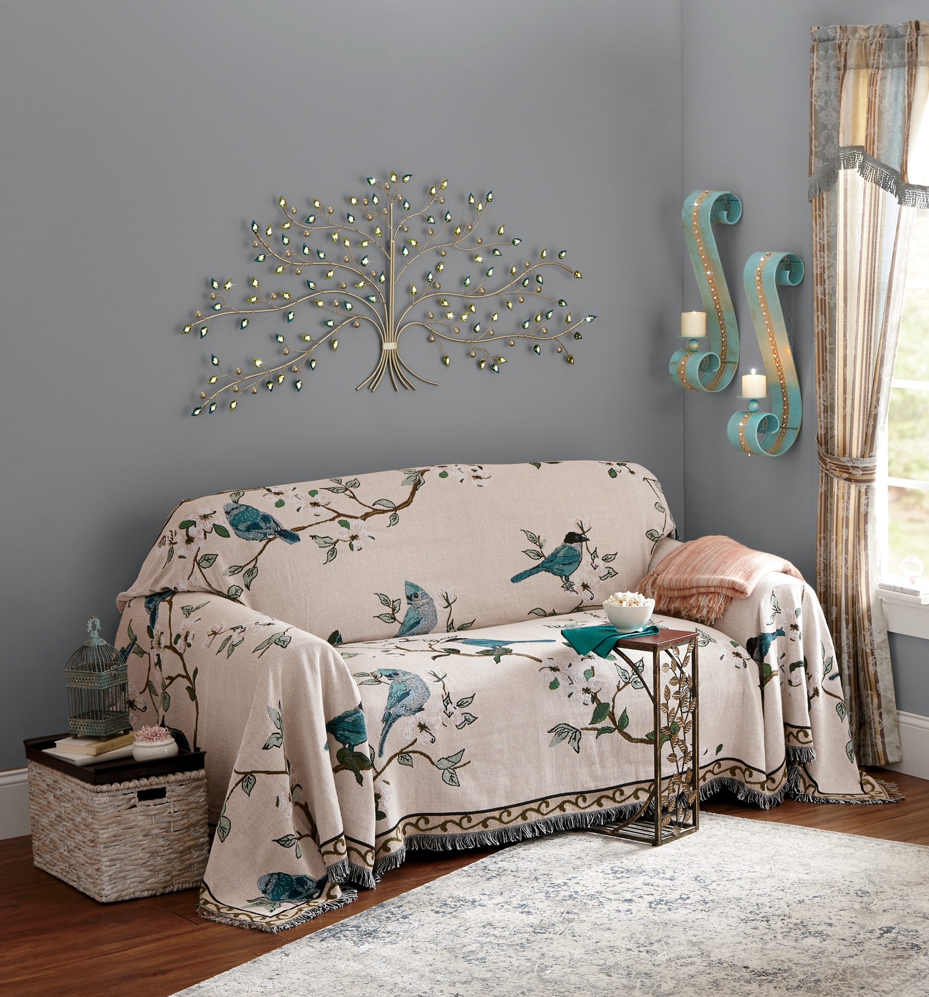jewelled tree wall art