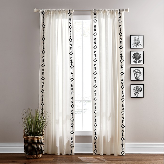 Embroidered Window Panel, , large