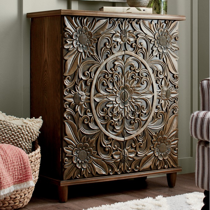 Carved-Door Cabinet, , large