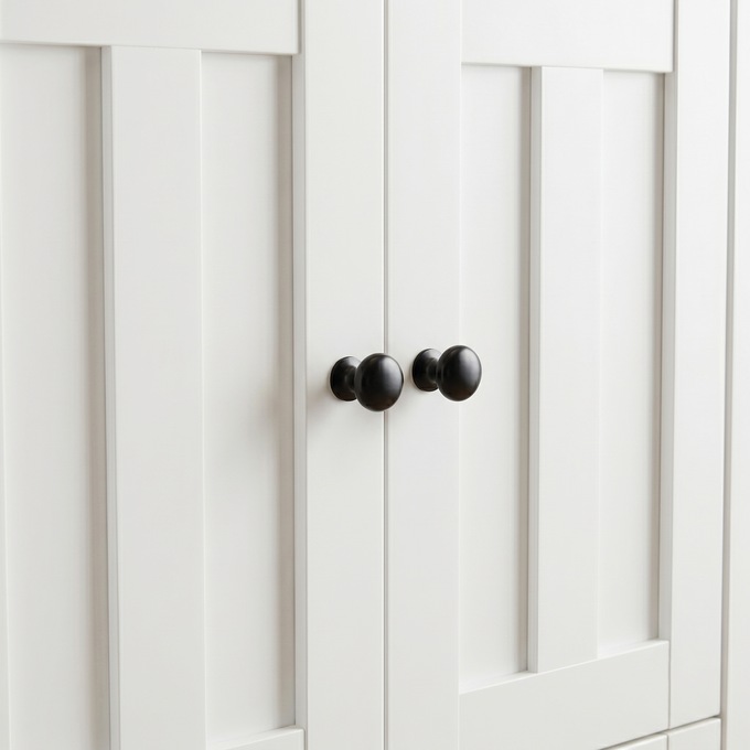 Katie Sideboard Cabinet with Drawers, Black White, large