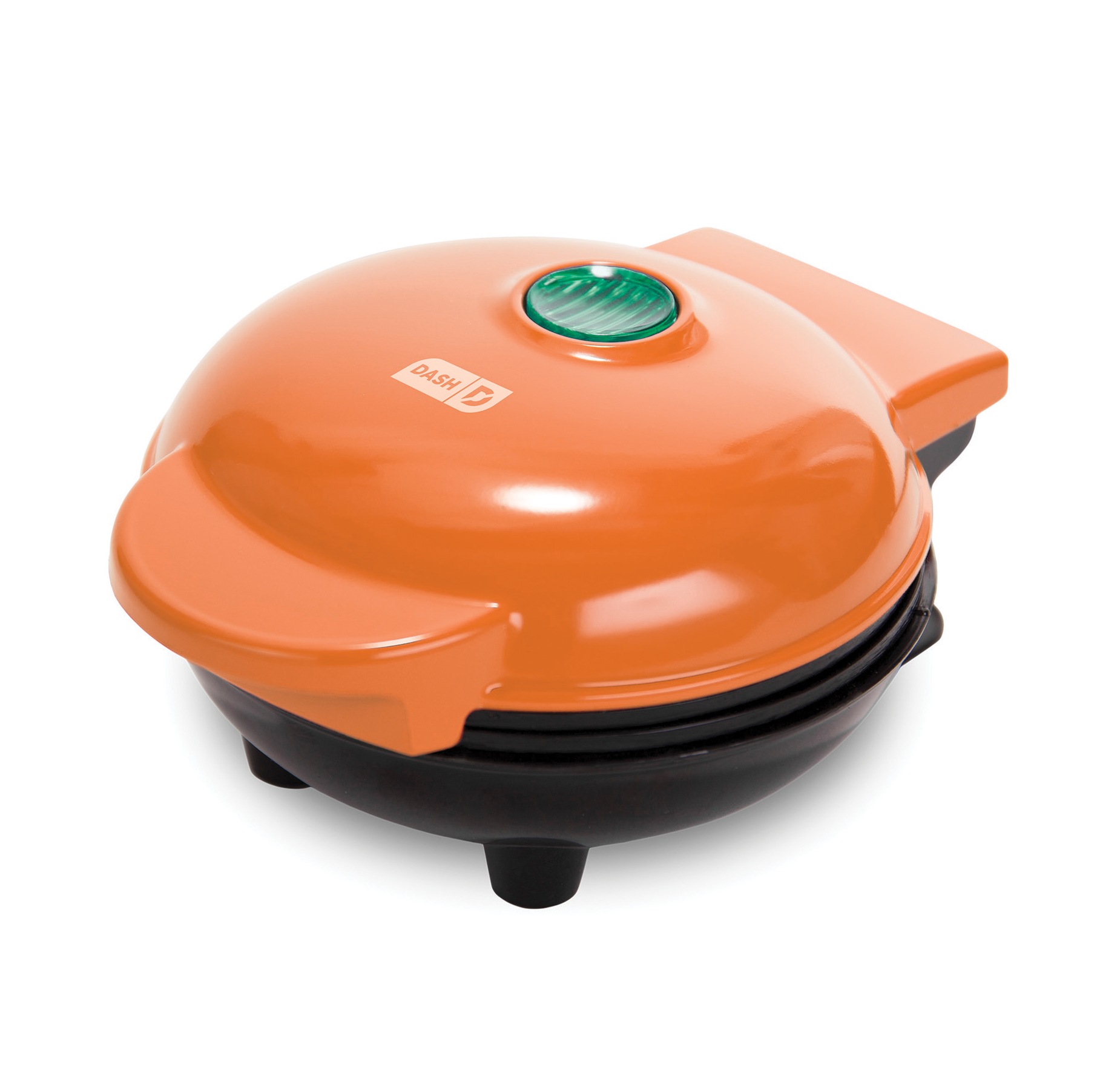 dash mini pumpkin shape waffle maker orange