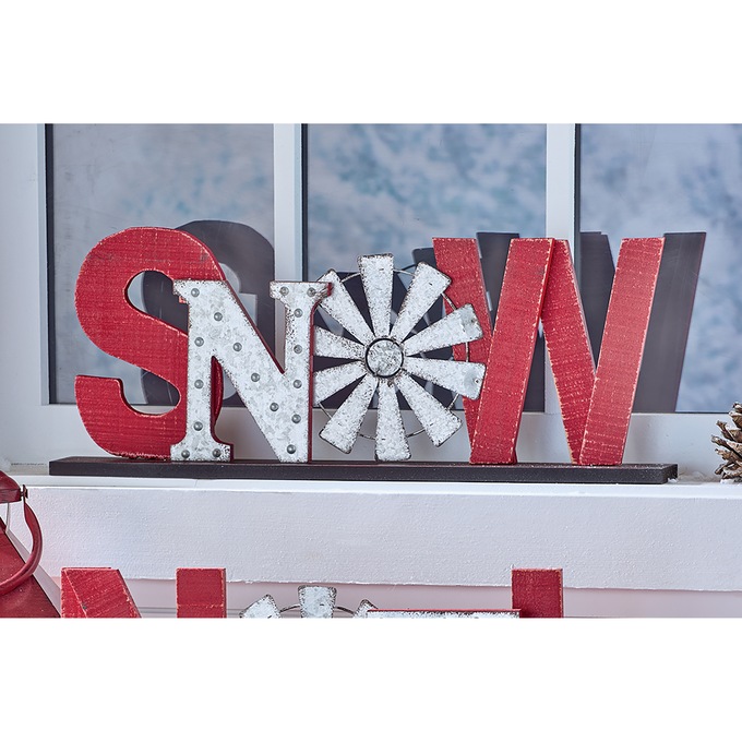 Holiday Wood and Metal Farm Sign, , large