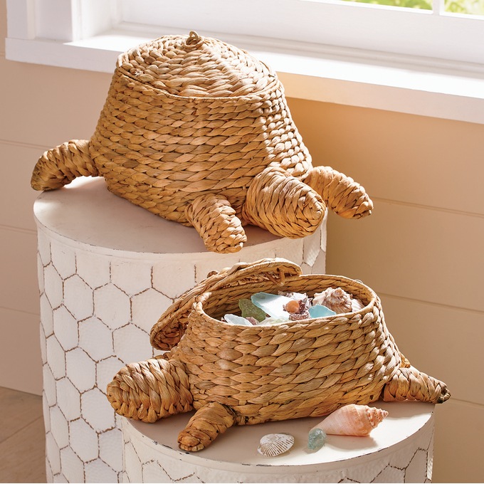 Set Of 2 Turtle Woven Baskets Country Door