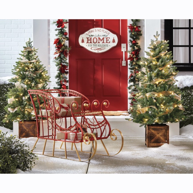 Red Christmas Sleigh, , large