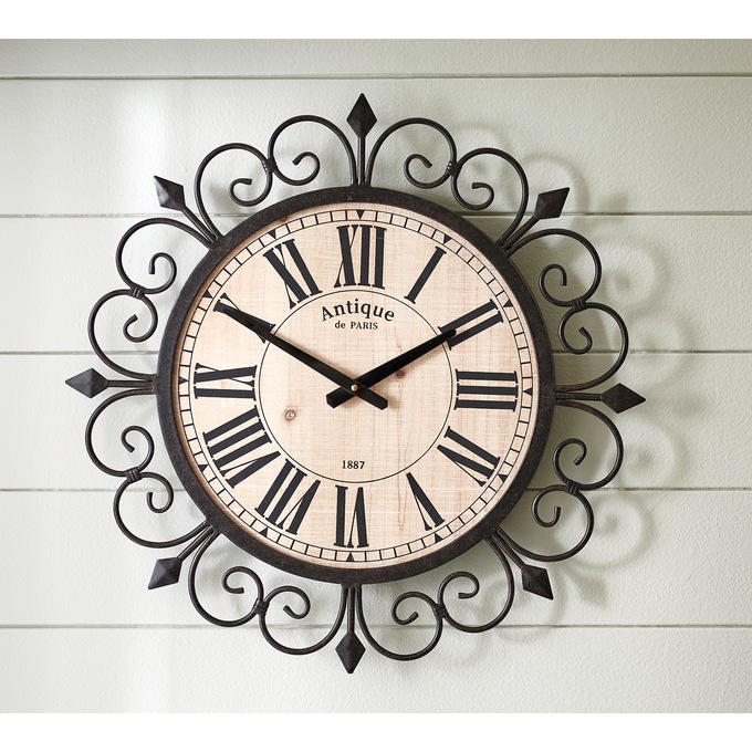 Amery Scroll Wall Clock, , large