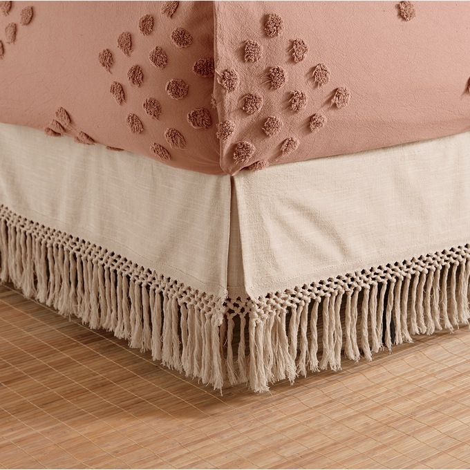 Fringe bed skirt king 2025