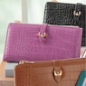 Women's Faux-Croco Wallet, , large