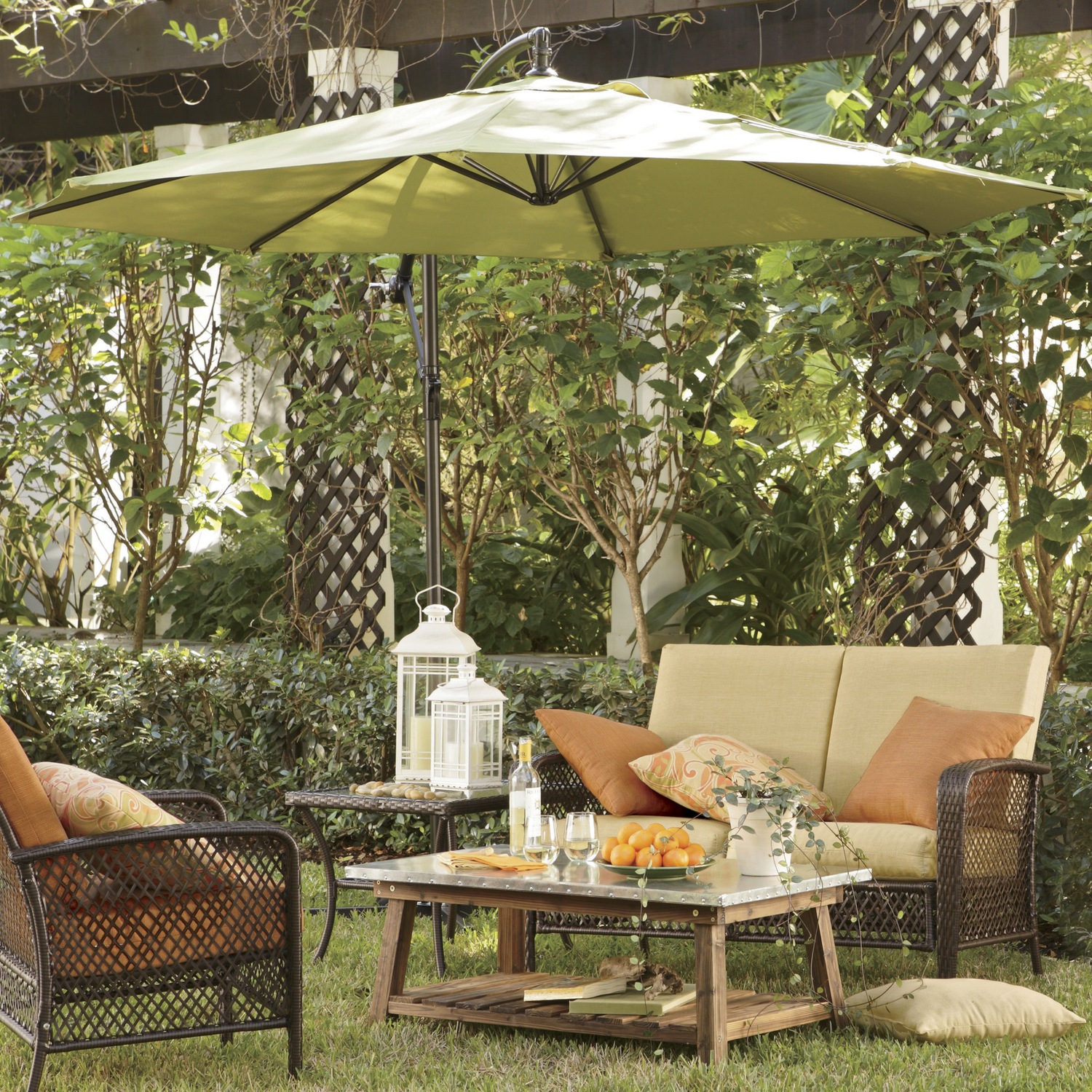 Offset Patio Umbrella Country Door