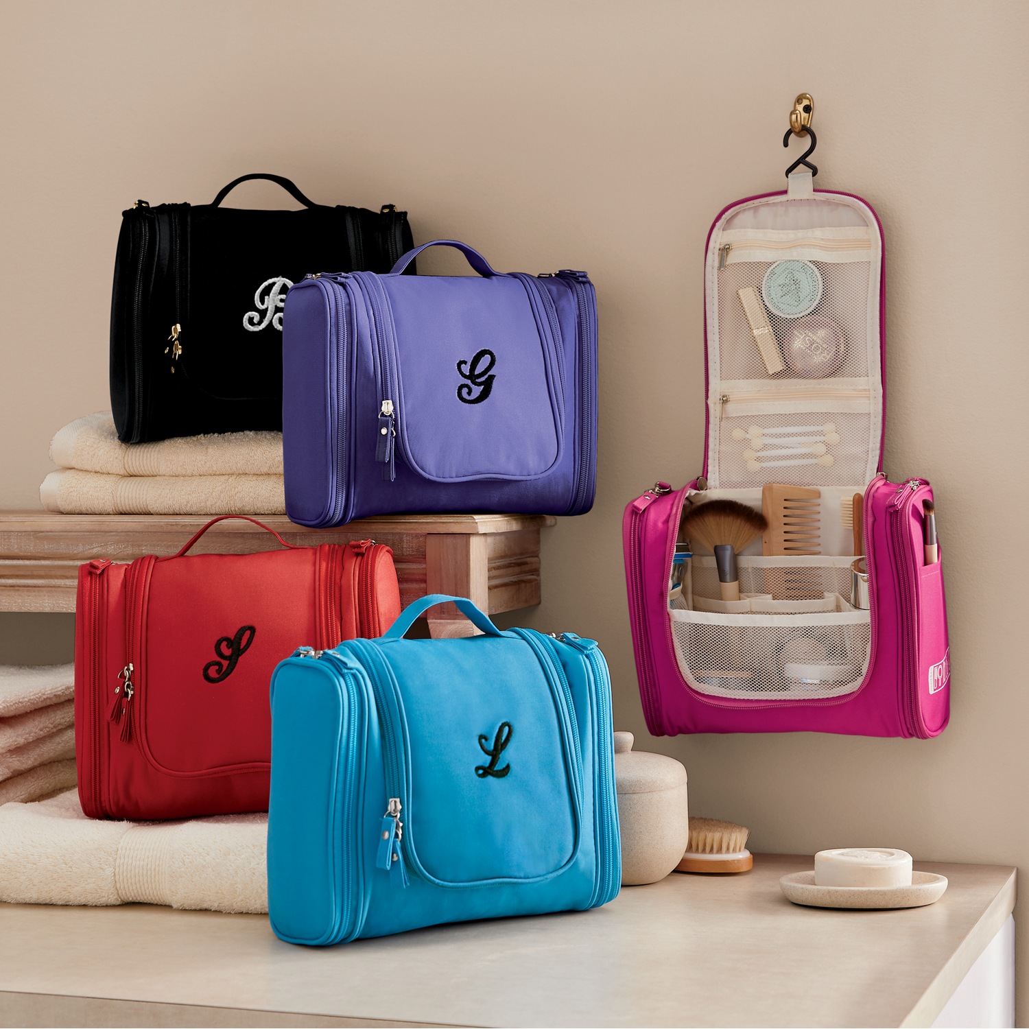 Personalized Hanging Toiletry Bag Country Door