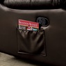 Overstuffed Recliner with Massage, Brown, large