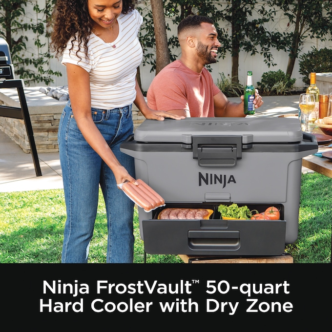 Ninja FrostVault Hard Cooler with Dry Zone, Gray, large