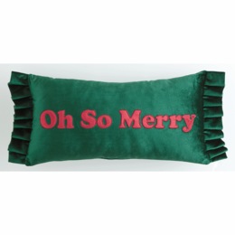 Oh So Merry Velvet Satin Accent Pillow, , large