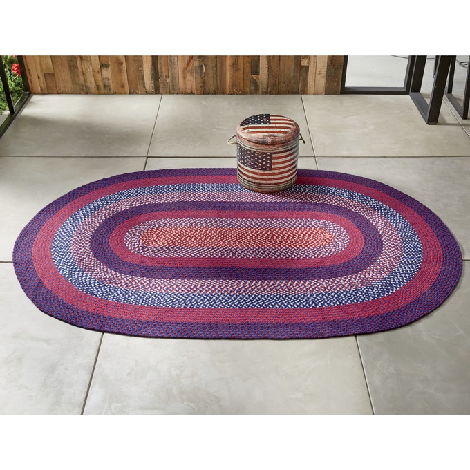 Americana Wool Braided Rug, , large