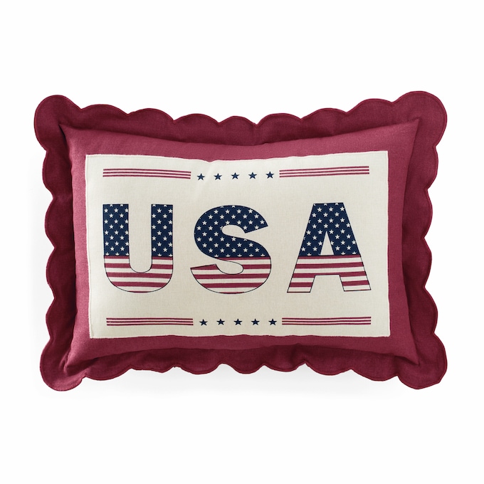 USA Scalloped-Edge Accent Pillow, , large