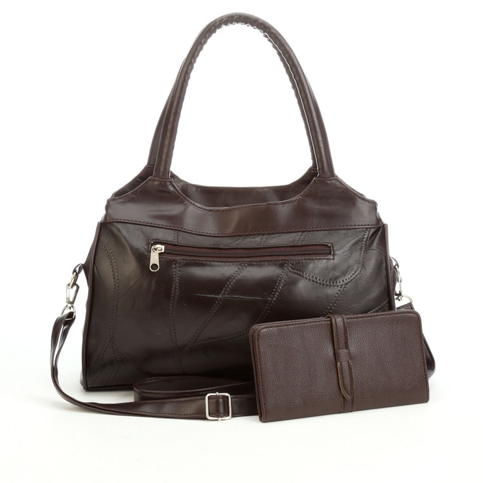 Leather Bag with Wallet and Umbrella, , large