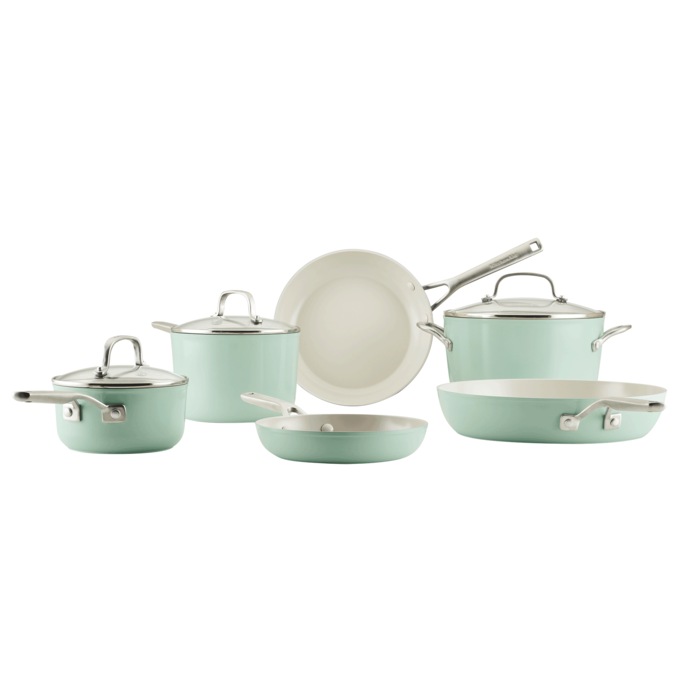 KitchenAid Hard-Anodized Ceramic 9-Piece Cookware Set, , large