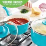Set of 2 Greenlife Soft-Grip Ceramic Saucepans, , large