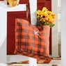 Personalized Harvest Plaid Tote, Orange Multi, large