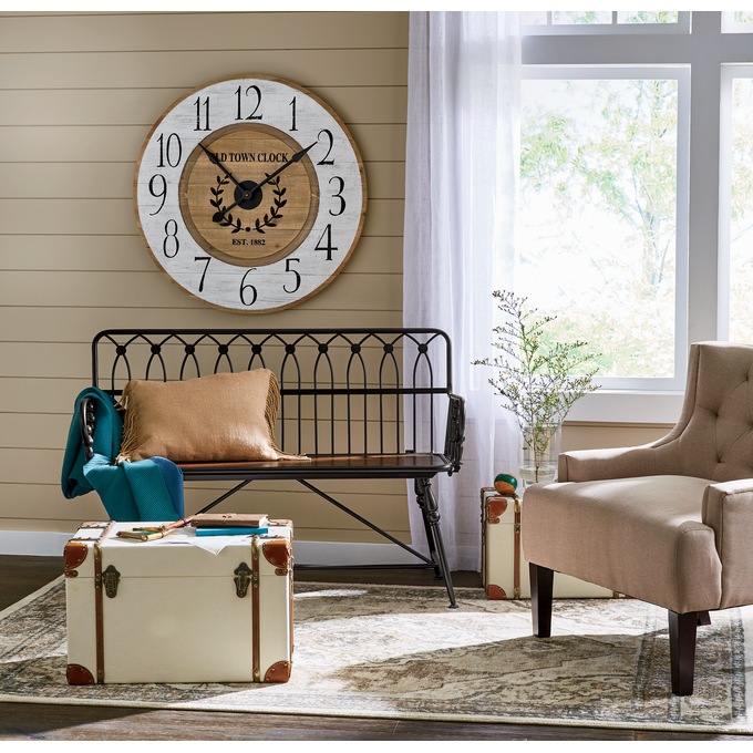 Farmhouse Metal Bench, , large
