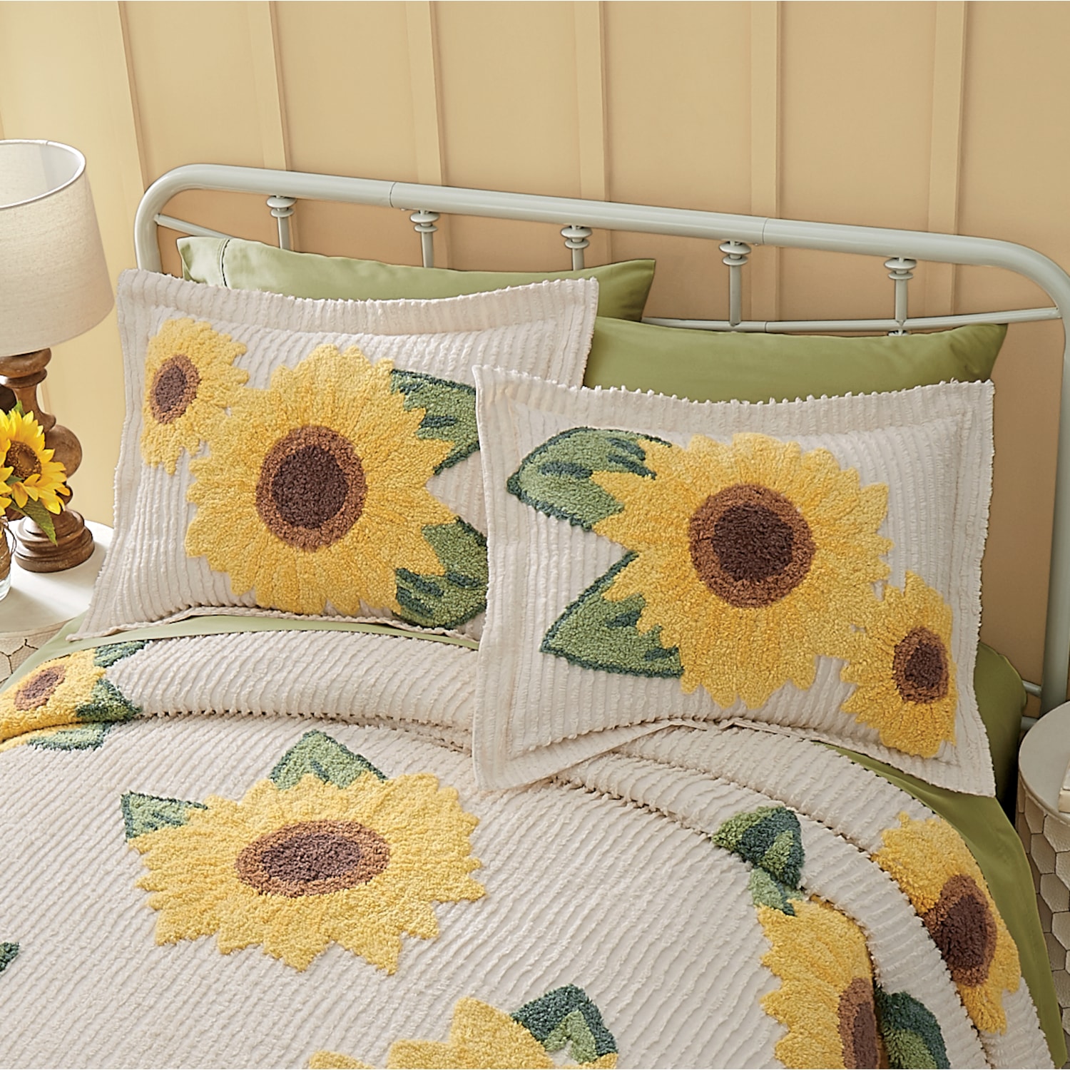 Sunflower Chenille Sham Country Door