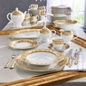 47-Piece Accent Dinnerware Set, Gold Palazzo, large