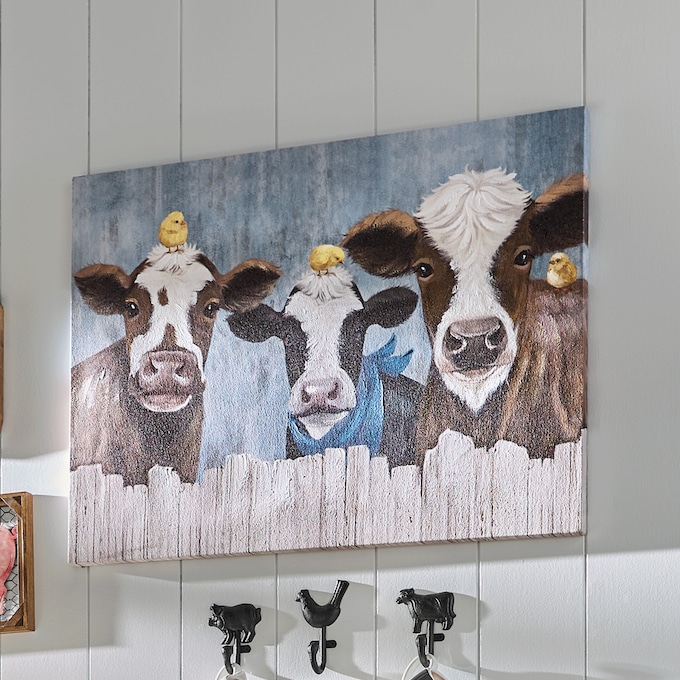 3 Peeking Calves Wall Art, , large