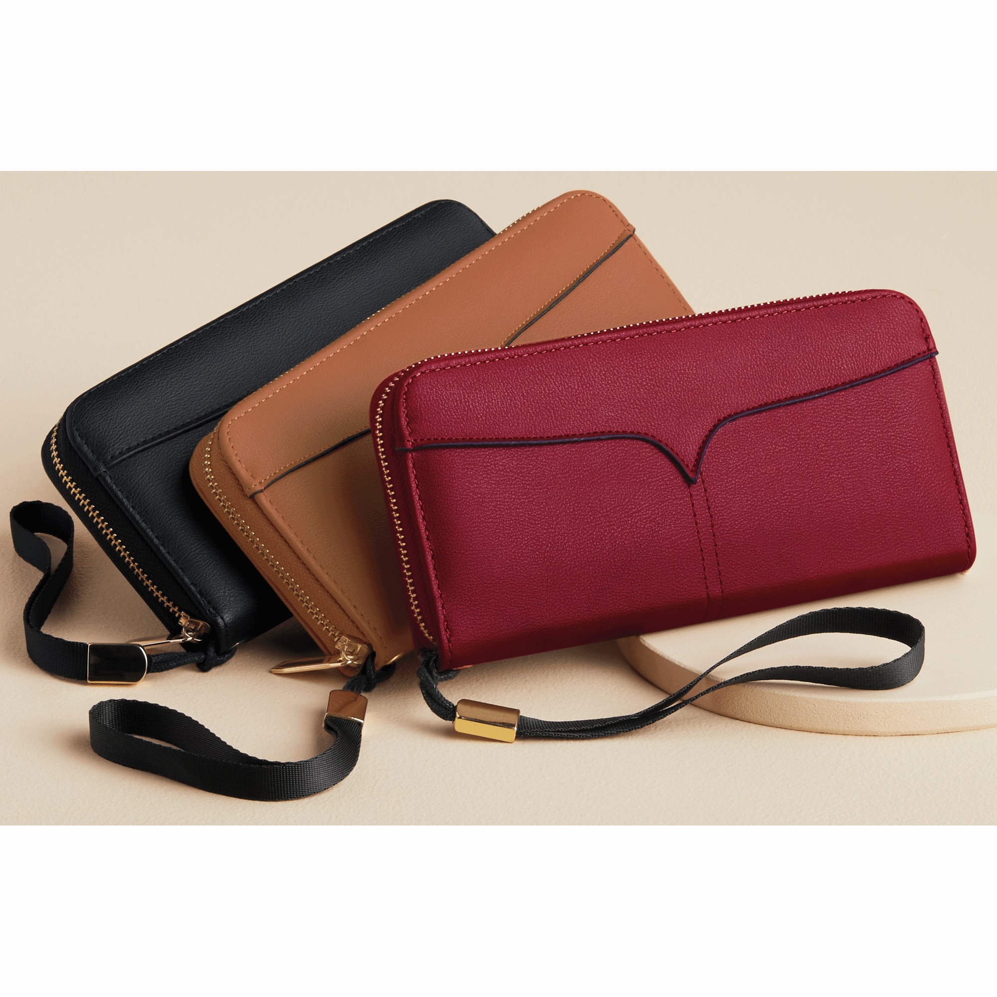 Large Wallet, Black, large