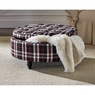 Plaid Storage Ottoman, , large
