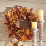 Fall Leaves and Berries Wreath with Bow, , large