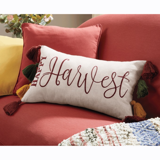 Happy Harvest Tassel Pillow, , large