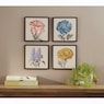 Set of 4 Vintage-Style Floral Art, , large