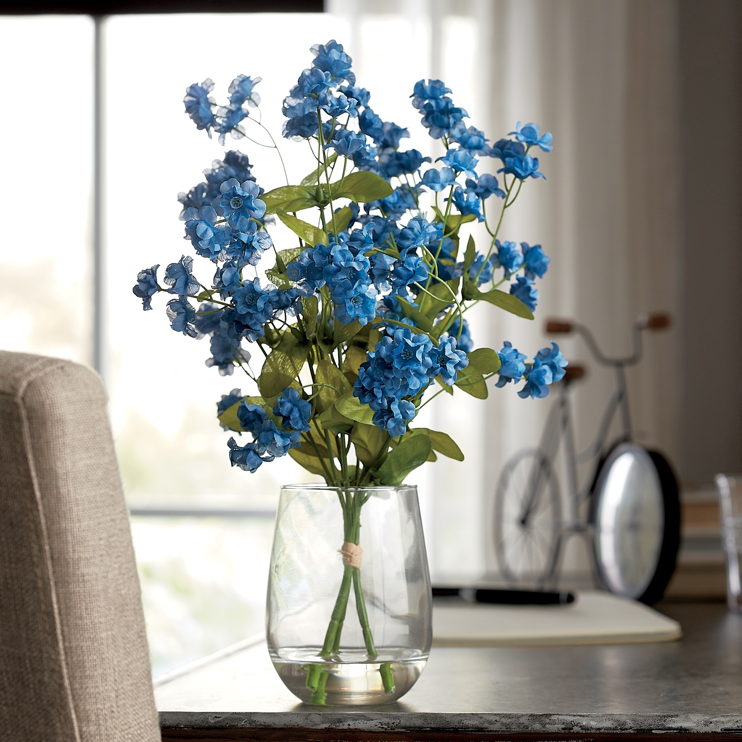 Blue Flowers in Vase Country Door