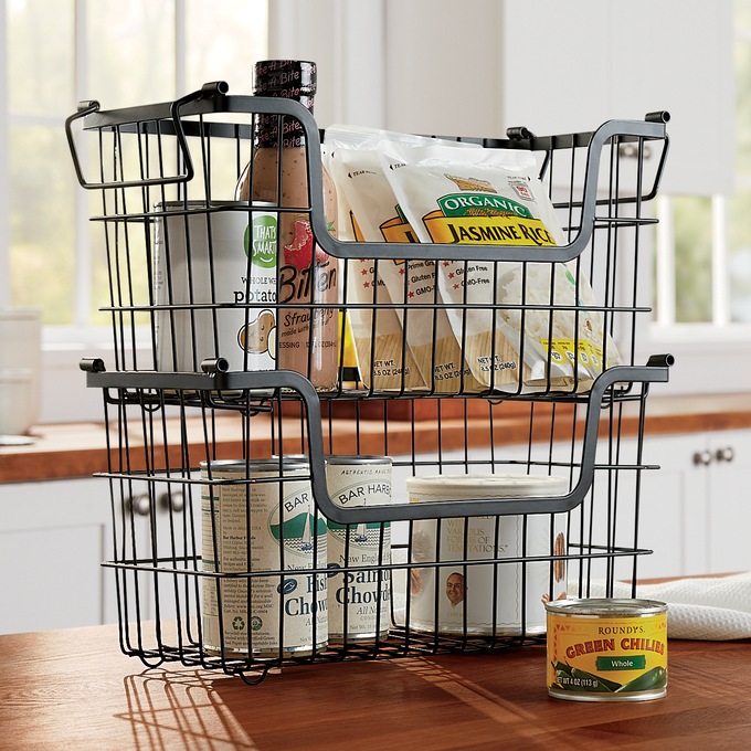Stackable Metal Pantry Bin, , large